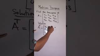 How To Transpose A 3By3 Matrix Dimension fischermath271 [upl. by Ybbil]