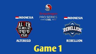 AlterEgo vs Rebellion Game 1 [upl. by Marie]