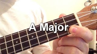 How to play A Major chord on the ukulele [upl. by Ylle]