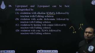 1propanol and 2propanol can be best distinguished by [upl. by Ativahs]