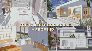 TOP 17 AESTHETIC HOUSES  PROPS ID  SAKURA SCHOOL SIMULATOR [upl. by Enicar218]