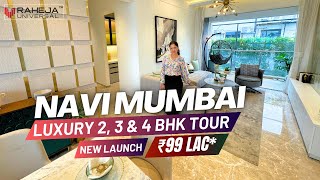 Raheja Solaris Luxury 2 3 amp 4 BHK Tour  Navi Mumbais Biggest Township  Price Location amp Review [upl. by Aleiram]