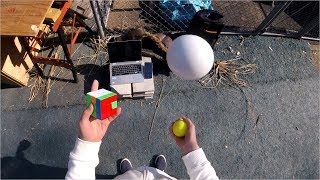 I solved the Rubiks Cube in under a minute while juggling [upl. by Ullund578]