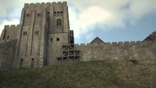 Corfe Castle  3D Historical Reconstruction [upl. by Annohs]