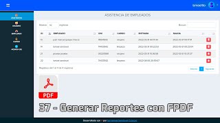 37 Generar Reportes con FPDF  Sistema de Asistencias con PHP y MYSQL [upl. by Holcman172]