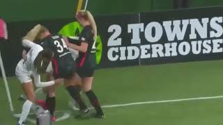 Portland thorns vs Kansas City fight April 9th 2021 [upl. by Enelrats503]