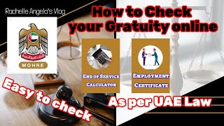 How to check your Gratuity Online Mohre Application [upl. by Ydnak]