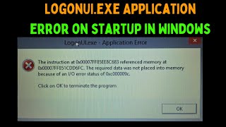 How to Fix LogonUIexe Application Error on Startup in Windows 11 [upl. by Afital]