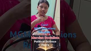 What is Marxian Socialismpolitical Science HonsCore1Semester 1 [upl. by Yoral475]