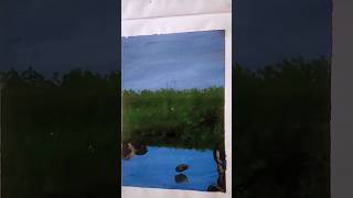 Grass paintingnew grass paintingeasy grass painting with water colour paintinglikesubscribesha [upl. by Celestina]