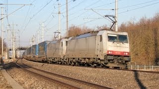 Crossrail BR 186 906 und 186 907 mit LKW Walter UKV in Hindelbank [upl. by Imogene]