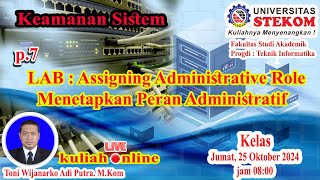 LAB  Assigning Administrative Role  Menetapkan Peran Administratif [upl. by Dnomyaw]