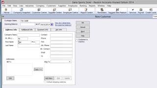 How to create a Customer Record in Reckon Accounts HD [upl. by Ennovyahs]