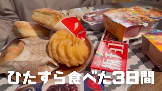 【食事vlog】実家暮らしお留守番中のごはん🍚1人爆食パーティー開催！華金は食べて楽しむ🍩 [upl. by Angil]