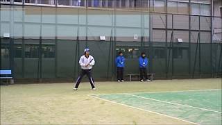 ソフトテニス スポーツインテリジェンス講習会2012 乱打 篠原選手 [upl. by Kcerb353]