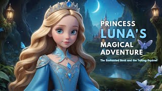 Princess Lunas Magical Adventure The Enchanted Book and the Talking Squirrel  Bedtime Stories [upl. by Yrdua573]