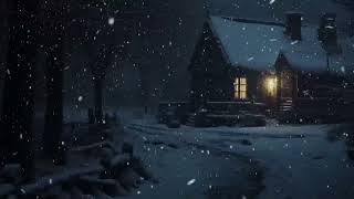 🏡 Snowstorm at Frozen Wooden Hut  Freezing Howling Wind Sounds ❄️ [upl. by Akfir]