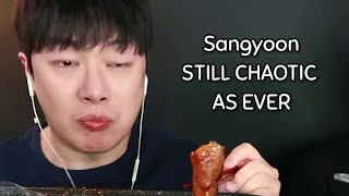 Sangyoon still Chaotic as ever 2023  Sangyoon Chaotic Mukbang [upl. by Rein]