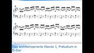 Das wohltemperierte Klavier I PrÃ¤ludium in DDur [upl. by Elvina]