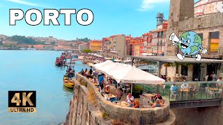 Porto Portugal  Summer 2023  Walking Tour 4K [upl. by Yelrahc]