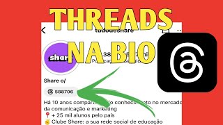 Como colocar threads na bio do Instagram [upl. by Nikoletta]