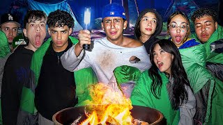 8 HISPANICS GO CAMPING FOR 24 HOURS SPOOKY EDITION [upl. by Filiano]