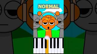 Oren Theme Incredibox Sprunki  Normal Vs Horror on piano [upl. by Tterb]