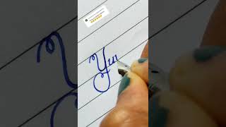 Writing a Beautiful Name Yuva sri 🌸  Italic Script Calligraphy slant Handwriting Calligraphy [upl. by Karyl784]