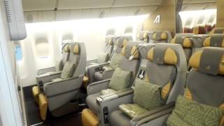 ALITALIA B777 NEW CABIN SEATS 2016 [upl. by Ynnavoeg342]