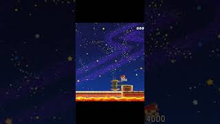 Super Mario Maker 2 Swimming In Space Lava Coins Floating On Bridge To Finish Level [upl. by Subocaj919]