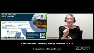 Hurricane Helene Community Briefing Wednesday Nov 20 2024 [upl. by Danelle]