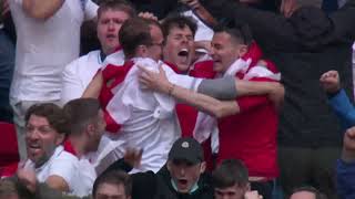 Sterling scores against Germany  Incredible fans reaction after goal  England  Germany 20 [upl. by Nnarefinnej]