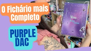 Fichário Purple da DAC  192 folhas e 10 divisórias [upl. by Anaira611]