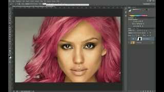 Haare färben – PhotoshopTutorial [upl. by Ynattib]