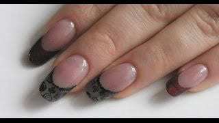 GEL NÄGEL SELBER MACHEN 💅🏽  French angedockt  Nageldesign Glaseffekt und Staping [upl. by Ellenaej469]