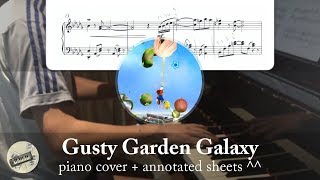 quotGusty Garden Galaxyquot from quotSuper Mario Galaxyquot  Piano Cover  Sheets [upl. by Ettelra799]