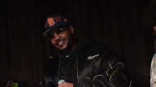 Carmelo Anthony Emotional with Kiyan Anthony Syracuse announcement speech [upl. by Nosittam]