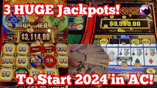 3 HUGE Jackpots to Start 2024 in Atlantic City [upl. by Floss]