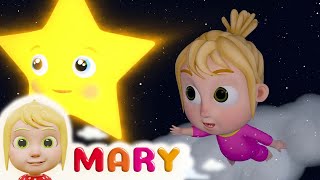 Twinkle Twinkle Little Star How I Wonder What You Are  Marys Nursery Rhymes [upl. by Hannad]