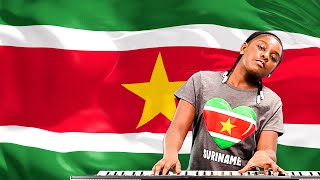 National Anthem of SurinameGod zij met ons Suriname Opo kondreman BilingualPlayed By Elsie Honny [upl. by Linette]