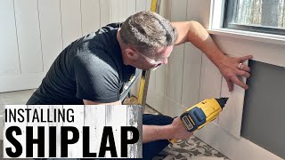 Transform Your Bathroom with Vertical Shiplap  Easy Installation [upl. by Farah798]