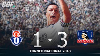 Universidad de Chile 1  3 Colo Colo  Torneo Scotiabank 2018  Fecha 9  CDF [upl. by Essirahc]