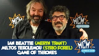 Ian Beattie Meryn Trant Miltos Yerolemou Syrio Forel Game Of Thrones Interview [upl. by Asyar667]