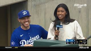 Full Interview Freddie Freeman talks lineup order with Ohtani amp Kiké Hernandez signing Dodgers 2024 [upl. by Aryek]