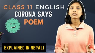 Corona Says Class 11 Summary in Nepali  English Section 2 Unit 2  NEB  Gurubaa [upl. by Asiluj]