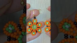 diy flower seed beads huichol earringsmostacillas [upl. by Litha]