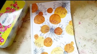 How to make easy Daisy flowers  easy doodle idea for you when you are boredeasy Creative painting [upl. by Selena499]