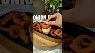 VIRAL Crispy Onion Rings without bread crumbs food cooking recipe recipeshorts onionrings [upl. by Theresina]