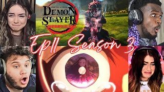 Demon Slayer BEST Mashup Reactions to S3 Ep11 Nezuko burning amp the Emotional Scene [upl. by Weinert537]