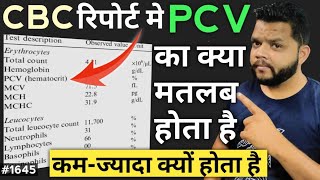 Blood Test Report मे PCV का क्या मतलब होता है  What Is PCV In CBC Report [upl. by Eillek]